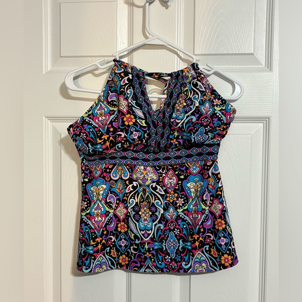 Ocean Avenue Halter Tankini Swim Top - S